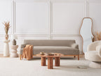 3 Seater Fabric Sofa Taupe SOSJO