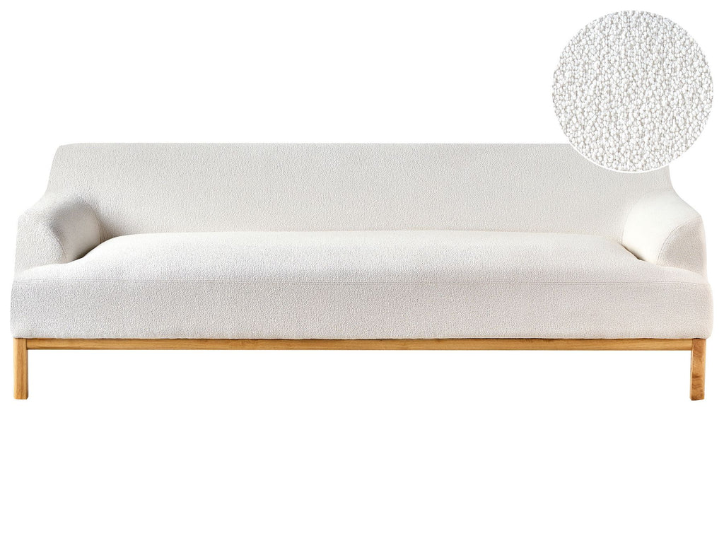 3 Seater Boucle Sofa Off-White SOSJO