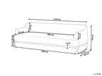 3 Seater Boucle Sofa Off-White SOSJO