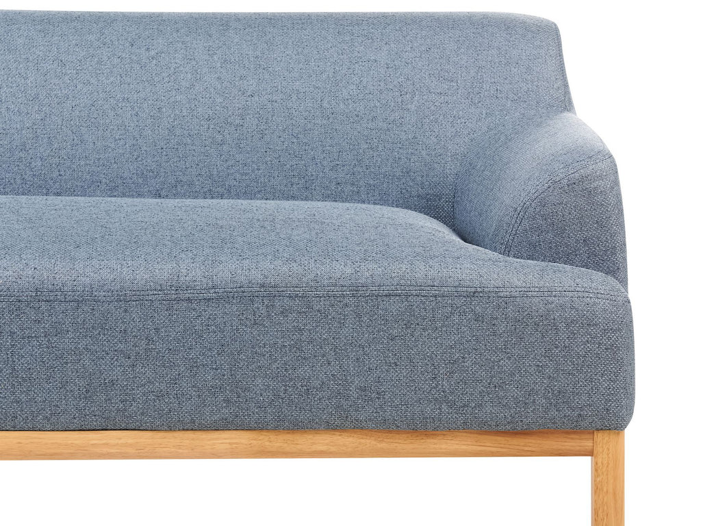 Corner Sofa SOSJO Fabric Blue 3 Seater Right Hand