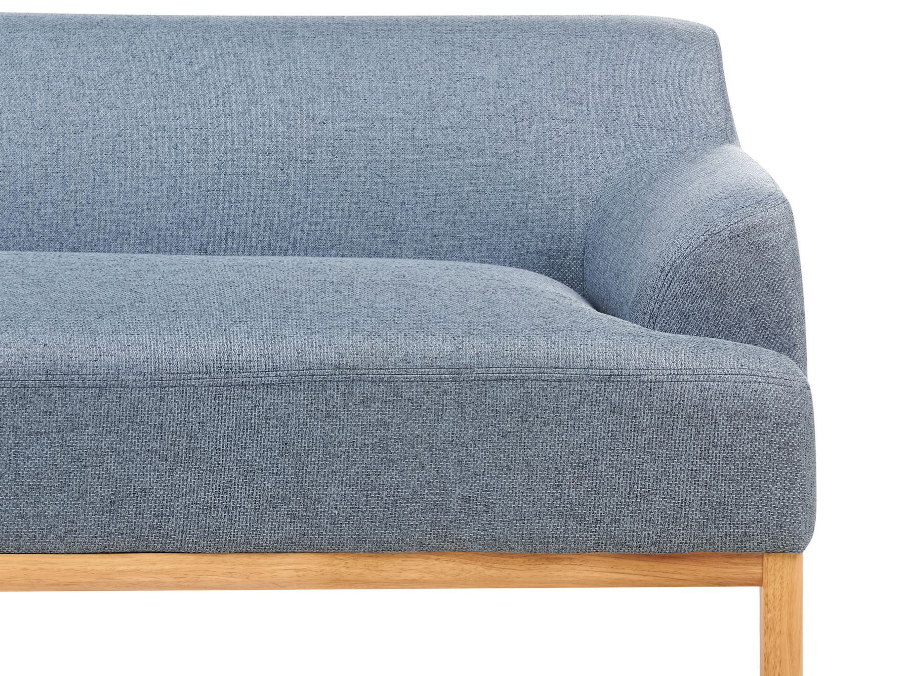 Corner Sofa SOSJO Fabric Blue 3 Seater Right Hand