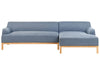 Corner Sofa Fabric Blue 3 Seater Left Hand