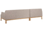 Corner Sofa SOSJO Fabric Light Brown 3 Seater Right Hand
