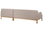 Corner Sofa SOSJO Fabric Light Brown 3 Seater Left Hand