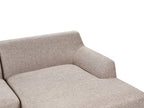 Corner Sofa SOSJO Fabric Light Brown 3 Seater Left Hand