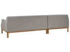 Corner Sofa SOSJO Fabric Light Grey 3 Seater Right Hand