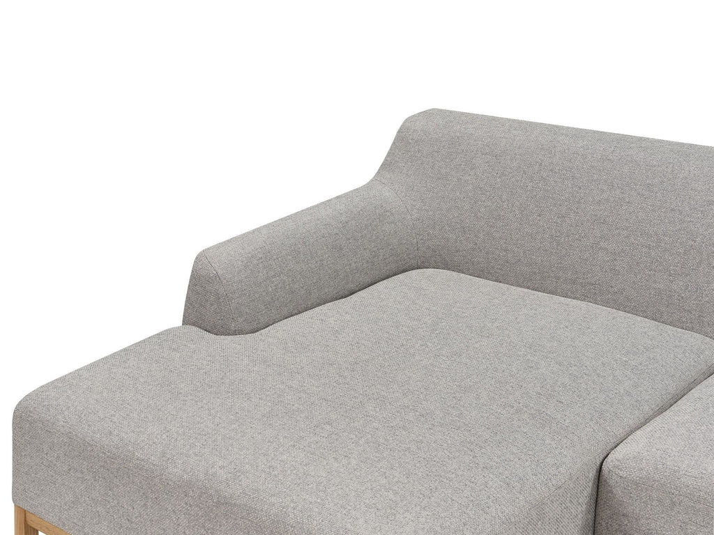 Corner Sofa SOSJO Fabric Light Grey 3 Seater Right Hand