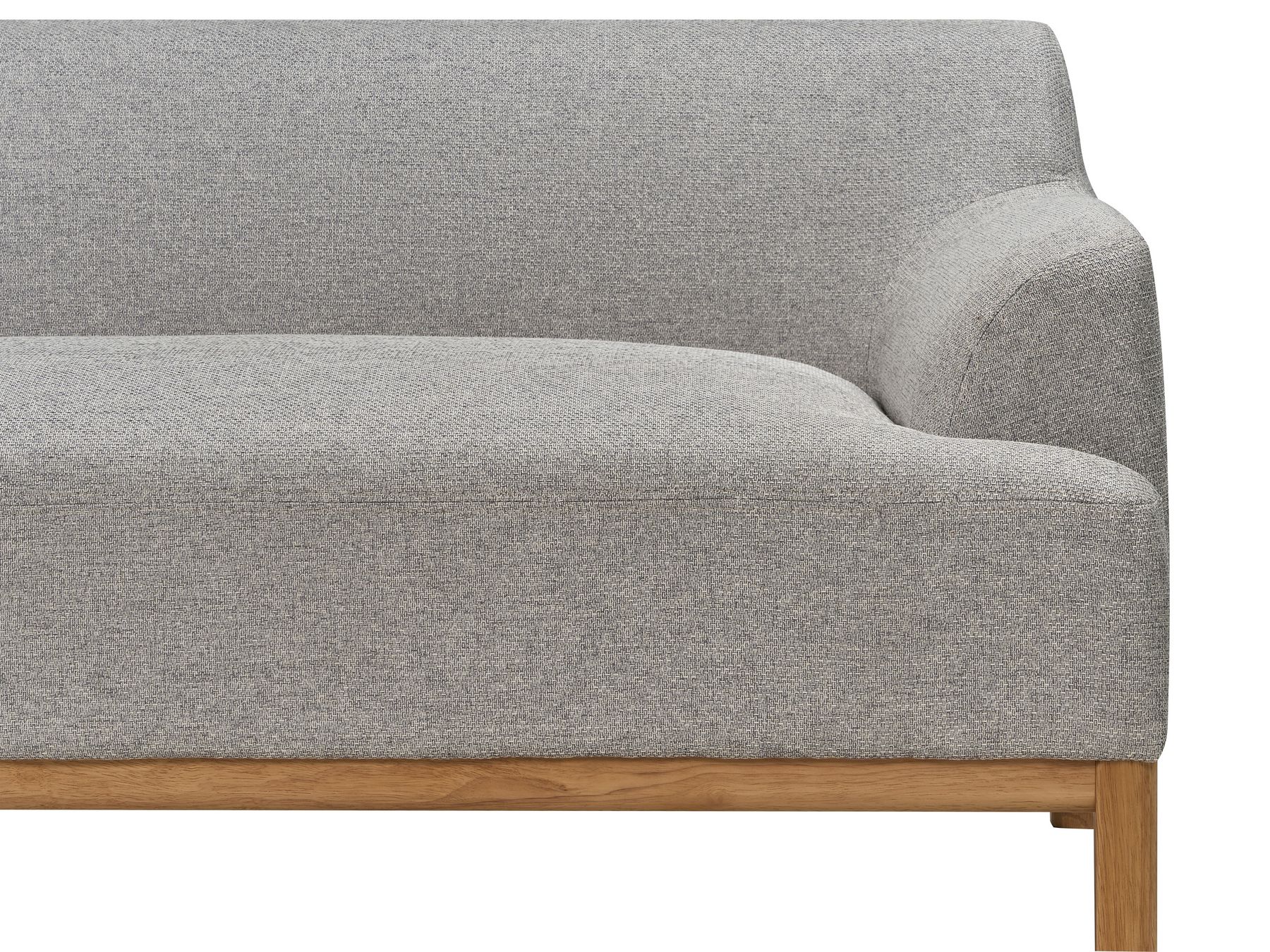 Corner Sofa SOSJO Fabric Light Grey 3 Seater Right Hand