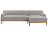 Corner Sofa Fabric Light Grey 3 Seater Left Hand