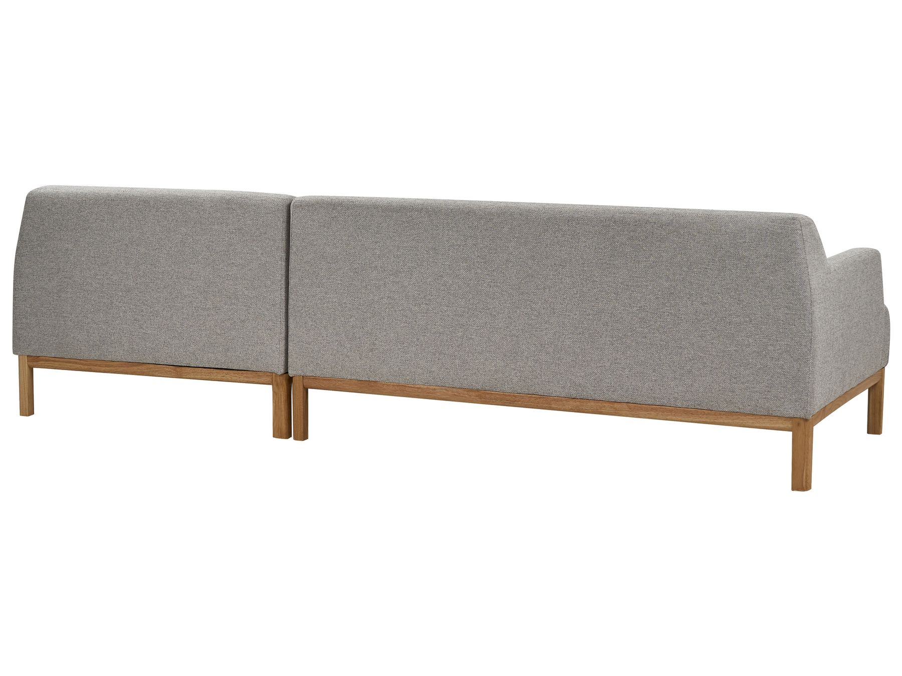 Corner Sofa SOSJO Fabric Light Grey 3 Seater Left Hand