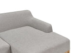 Corner Sofa SOSJO Fabric Light Grey 3 Seater Left Hand