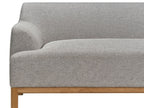 Corner Sofa SOSJO Fabric Light Grey 3 Seater Left Hand
