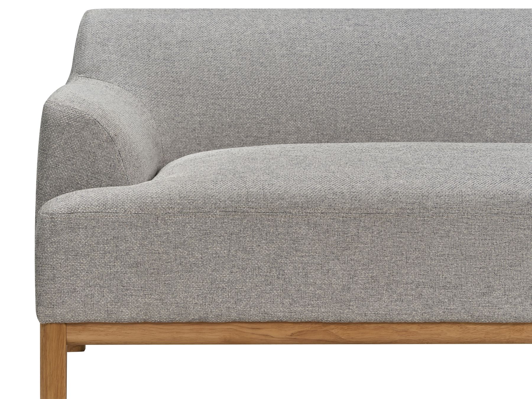 Corner Sofa SOSJO Fabric Light Grey 3 Seater Left Hand