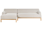 Corner Sofa SOSJO Fabric Light Beige 3 Seater Right Hand
