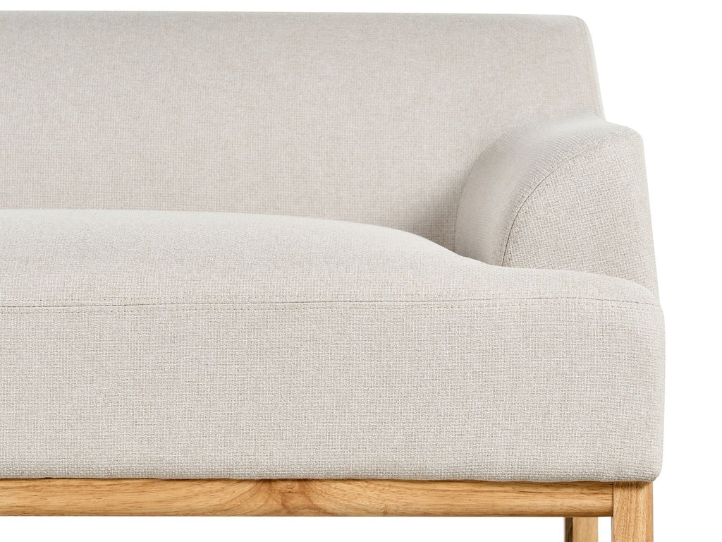 Corner Sofa SOSJO Fabric Light Beige 3 Seater Right Hand