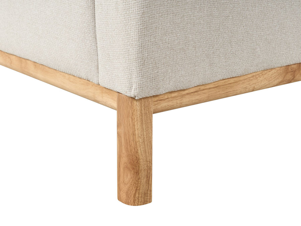 Corner Sofa SOSJO Fabric Light Beige 3 Seater Right Hand