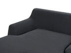 Corner Sofa SOSJO Fabric Black 3 Seater Right Hand