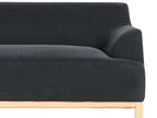 Corner Sofa SOSJO Fabric Black 3 Seater Right Hand