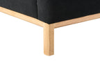 Corner Sofa SOSJO Fabric Black 3 Seater Right Hand