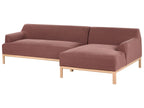 Corner Sofa SOSJO Fabric Burgundy 3 Seater Left Hand