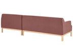 Corner Sofa SOSJO Fabric Burgundy 3 Seater Left Hand
