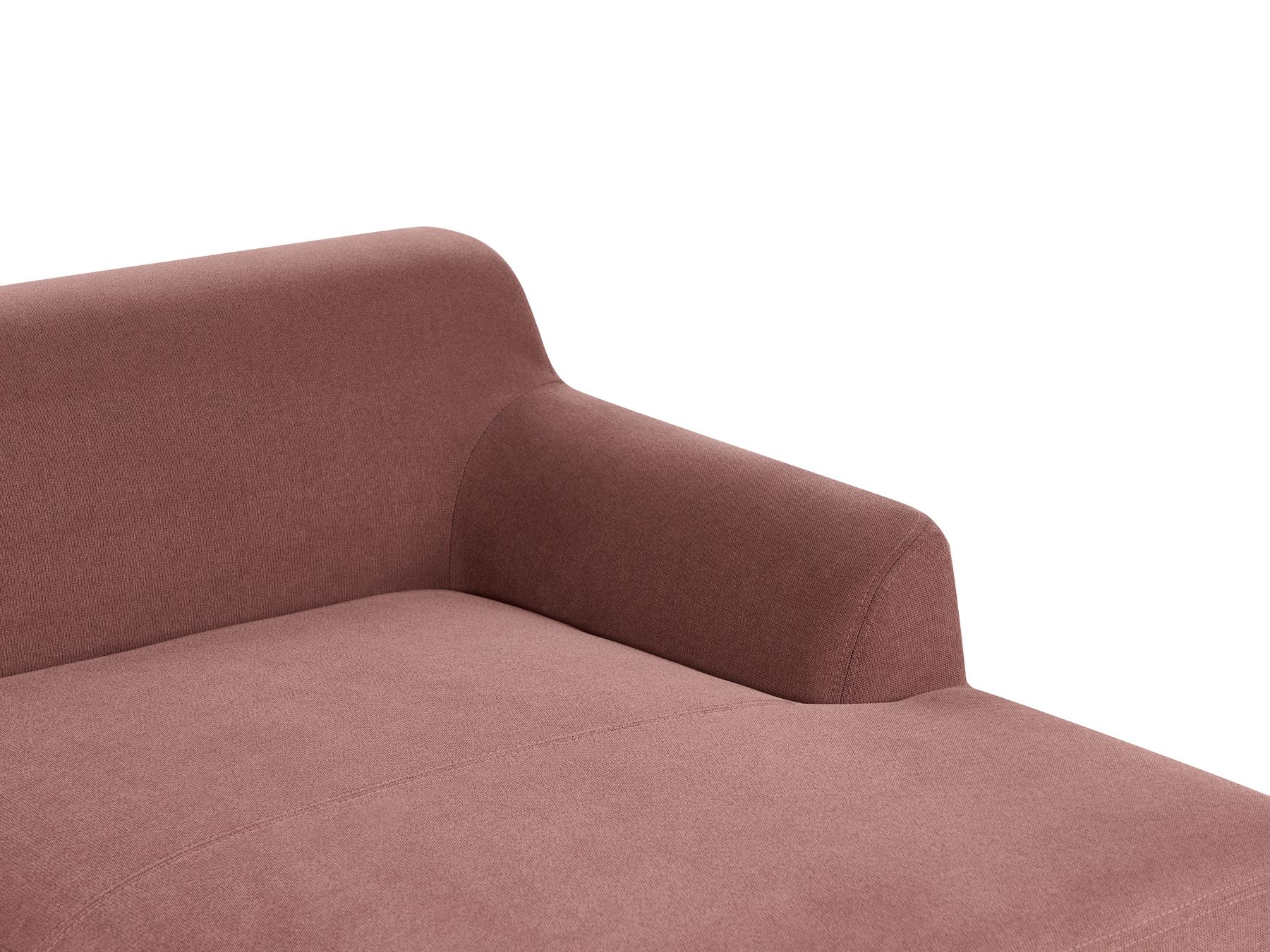 Corner Sofa SOSJO Fabric Burgundy 3 Seater Left Hand