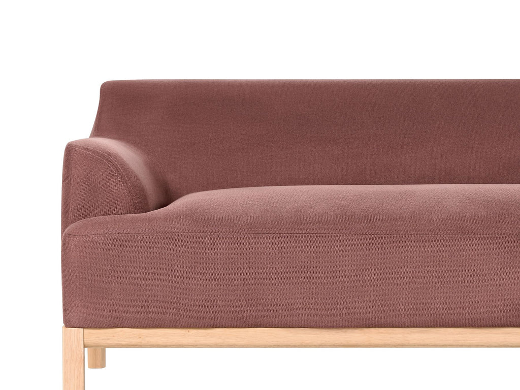 Corner Sofa SOSJO Fabric Burgundy 3 Seater Left Hand