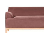 Corner Sofa SOSJO Fabric Burgundy 3 Seater Left Hand