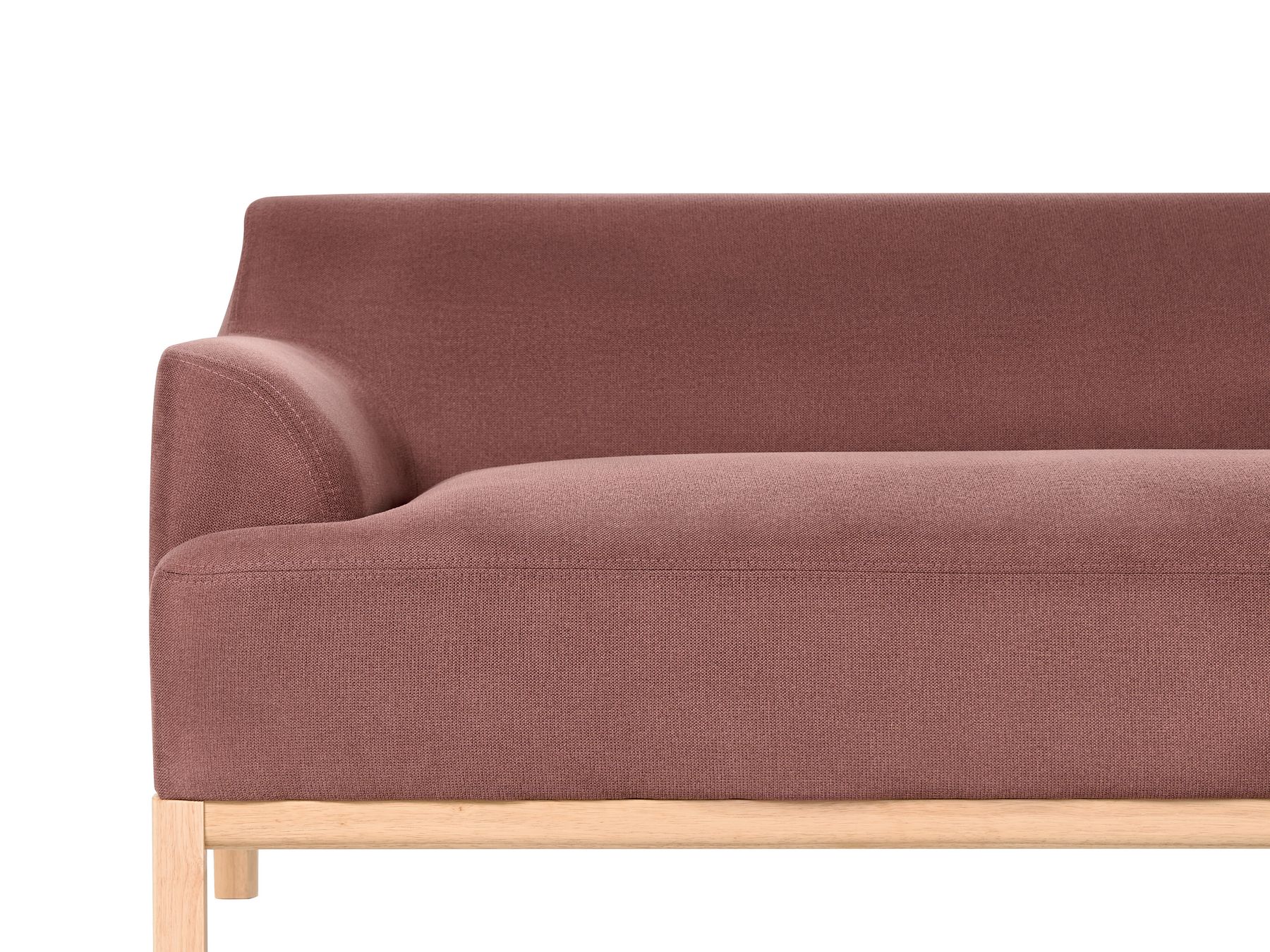 Corner Sofa SOSJO Fabric Burgundy 3 Seater Left Hand