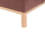 Corner Sofa SOSJO Fabric Burgundy 3 Seater Left Hand