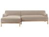 Corner Sofa Fabric Taupe 3 Seater Right Hand