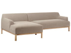 Corner Sofa SOSJO Fabric Taupe 3 Seater Right Hand