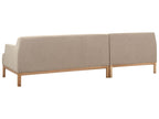 Corner Sofa SOSJO Fabric Taupe 3 Seater Right Hand