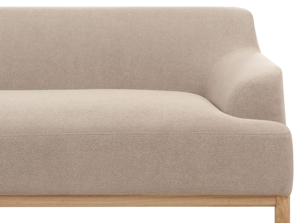 Corner Sofa SOSJO Fabric Taupe 3 Seater Right Hand