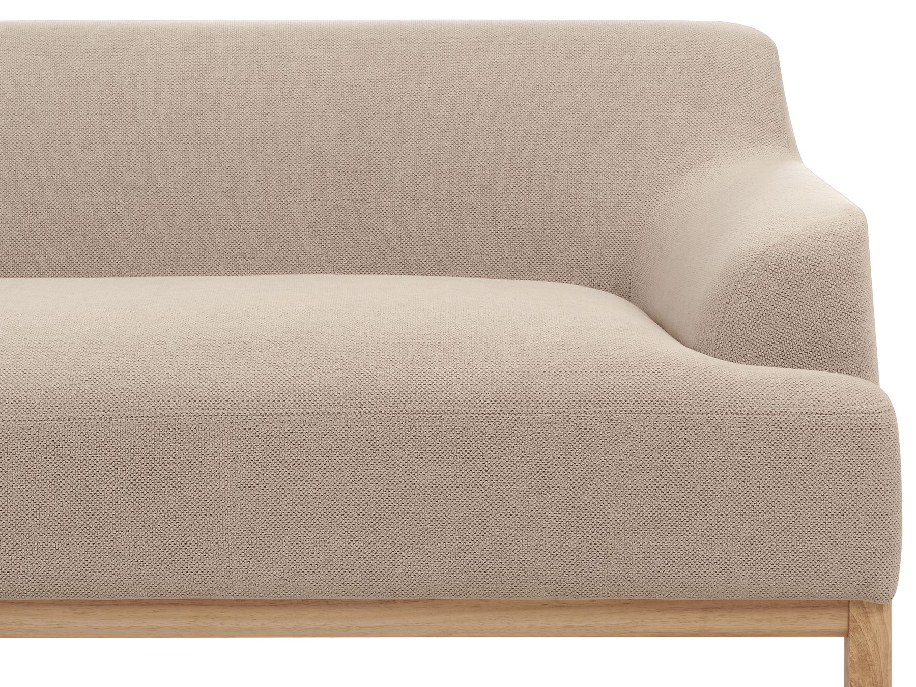Corner Sofa SOSJO Fabric Taupe 3 Seater Right Hand