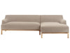 Corner Sofa Fabric Taupe 3 Seater Left Hand