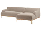 Corner Sofa SOSJO Fabric Taupe 3 Seater Left Hand