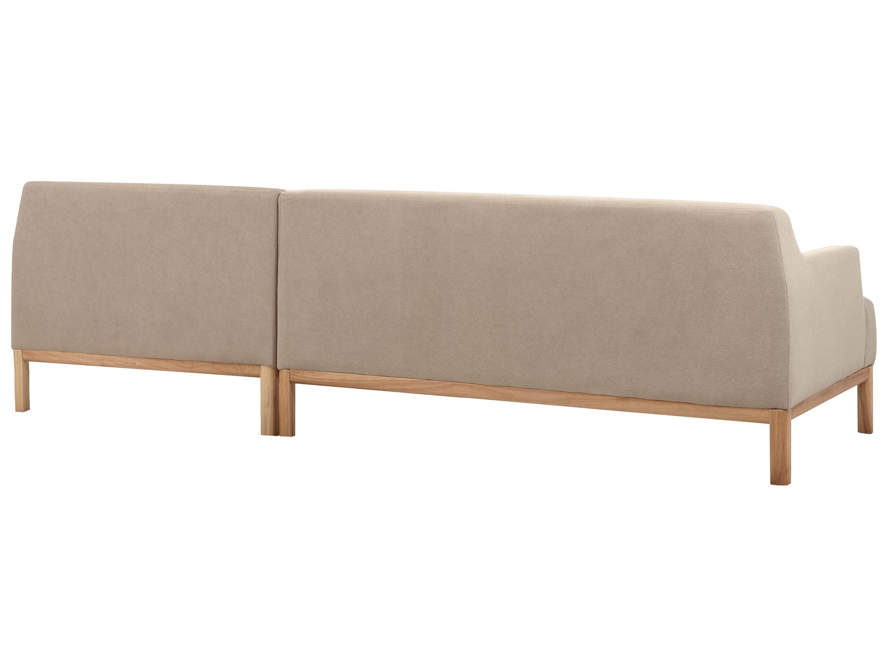 Corner Sofa SOSJO Fabric Taupe 3 Seater Left Hand