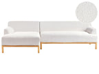 Right Hand Boucle Corner Sofa Off-White SOSJO