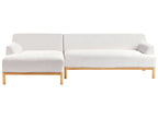 Right Hand Boucle Corner Sofa Off-White SOSJO