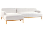 Right Hand Boucle Corner Sofa Off-White SOSJO
