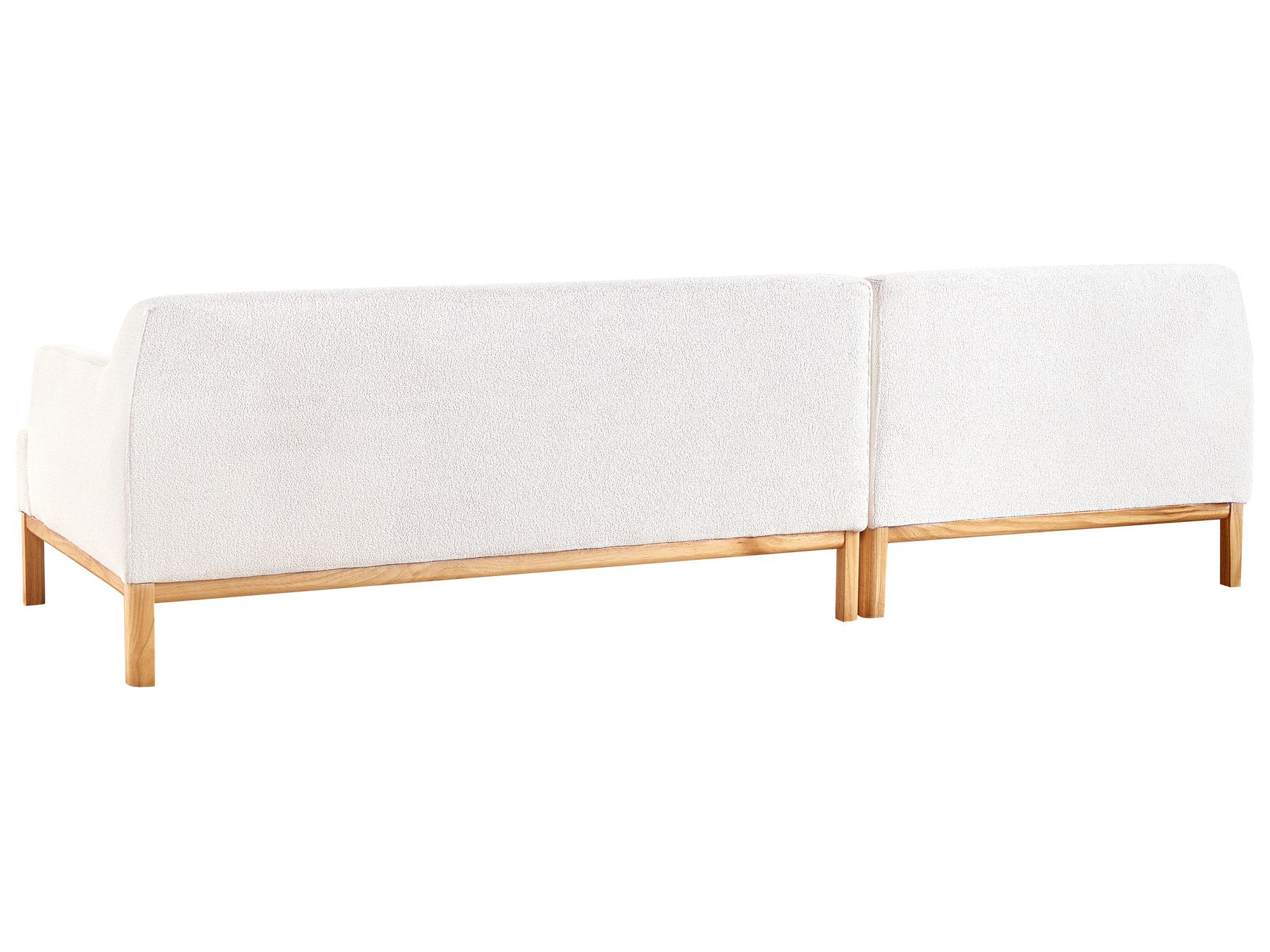Right Hand Boucle Corner Sofa Off-White SOSJO