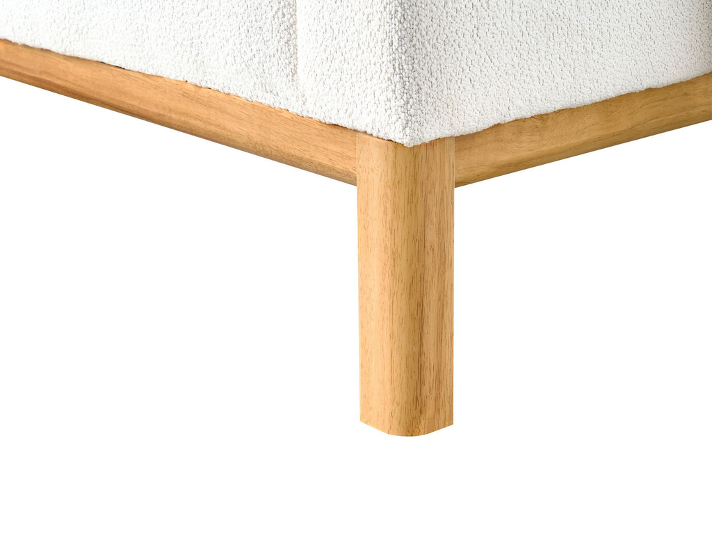 Right Hand Boucle Corner Sofa Off-White SOSJO