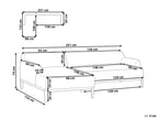 Right Hand Boucle Corner Sofa Off-White SOSJO