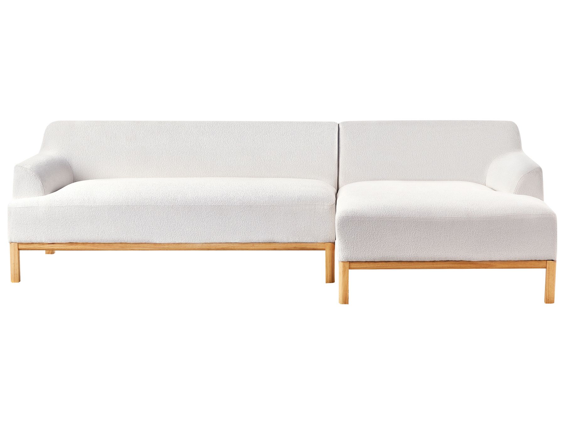 Left Hand Boucle Corner Sofa Off-White SOSJO