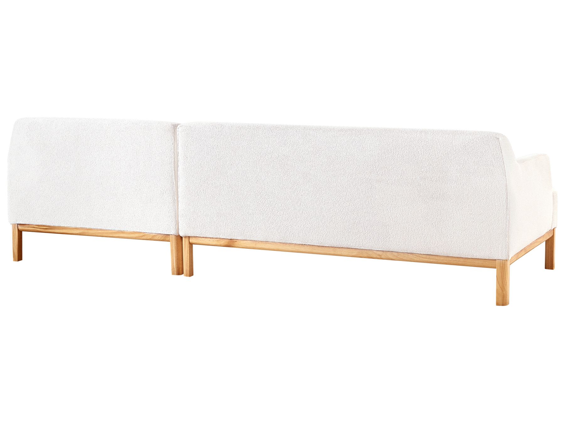 Left Hand Boucle Corner Sofa Off-White SOSJO