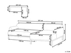 Left Hand Boucle Corner Sofa Off-White SOSJO
