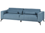 3 Seater Fabric Sofa Blue ANGE