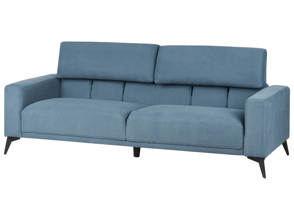 3 Seater Fabric Sofa Blue ANGE