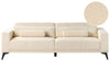 3 Seater Boucle Sofa Off-White